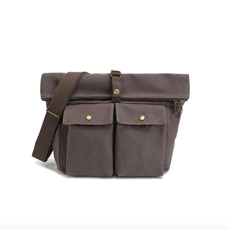 New Style Brand MEN'S Single-shoulder canvas leather women laptop bags for men Men Leisure Bag