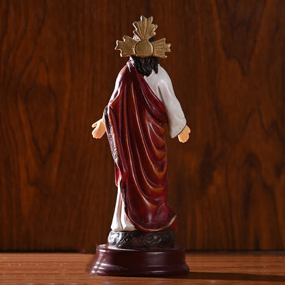 New Style Divine Mercy Resin Religious Statue Jesus Christ Sacred Heart Saint Idol Ornaments Room Desktop Decoration Gift Nordic