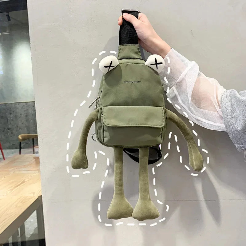 New Style Personality Girl Small Tide Cartoon Cute Frog Casual Messenger Chest Shoulder Crossbody Women Bag