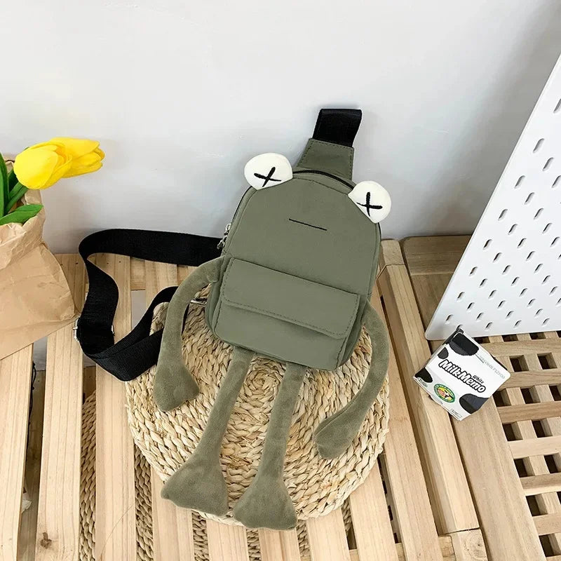 New Style Personality Girl Small Tide Cartoon Cute Frog Casual Messenger Chest Shoulder Crossbody Women Bag