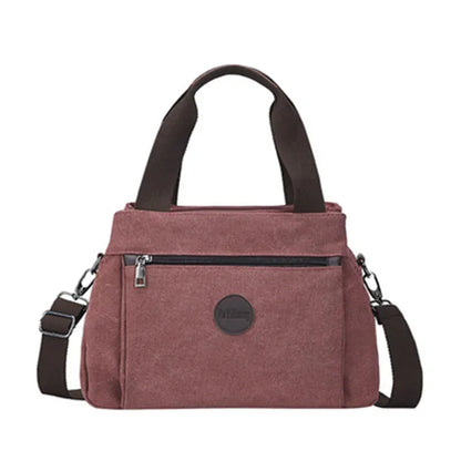 New Style Retro Casual Women's Ladies Shoulder Messenger Female Large Capacity Multi-layer Canvas Bag
