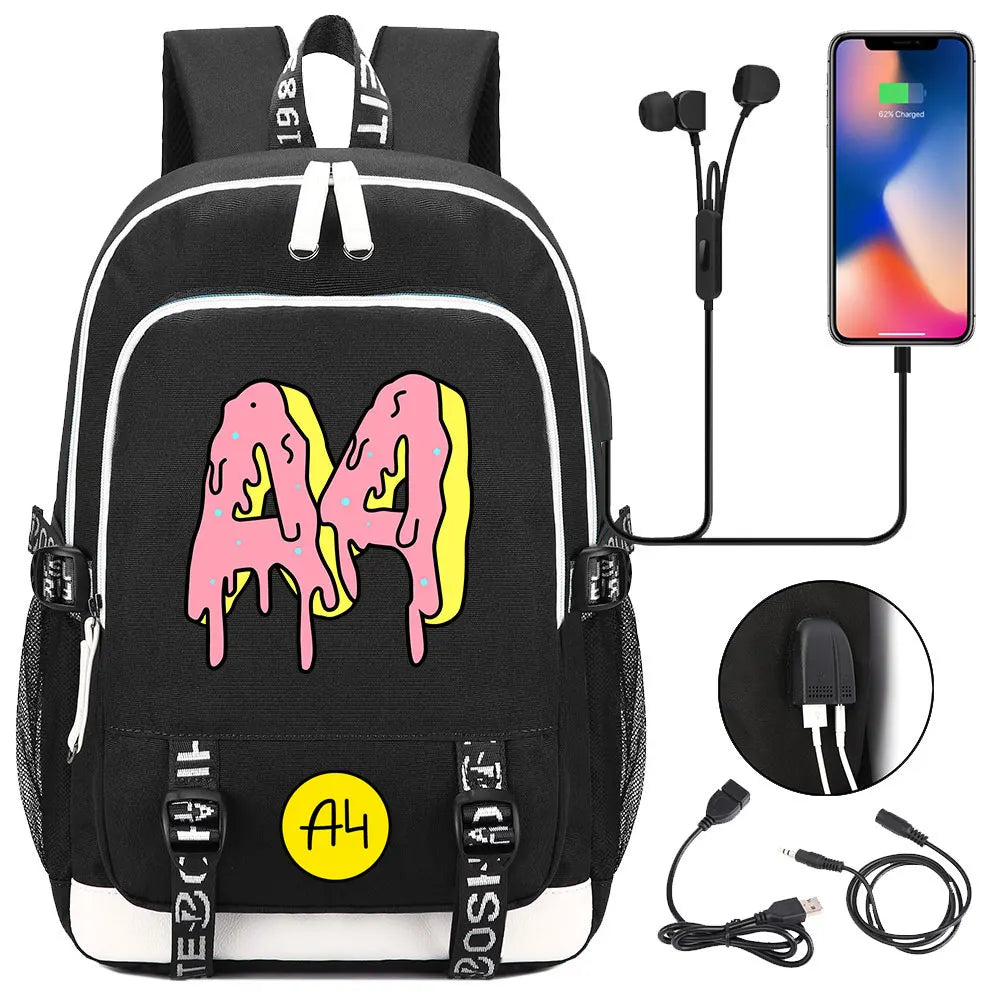 New Teenager USB Charging Laptop Backpack Women Men Rucksack Boys Girls Kids School Book Bag Mochila Travel Bagpack A4 Vlad