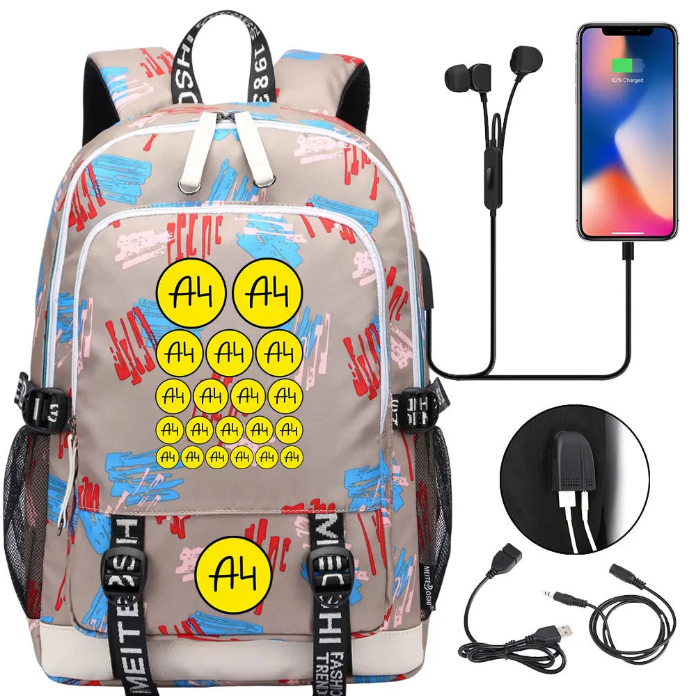 New Teenager USB Charging Laptop Backpack Women Men Rucksack Boys Girls Kids School Book Bag Mochila Travel Bagpack A4 Vlad