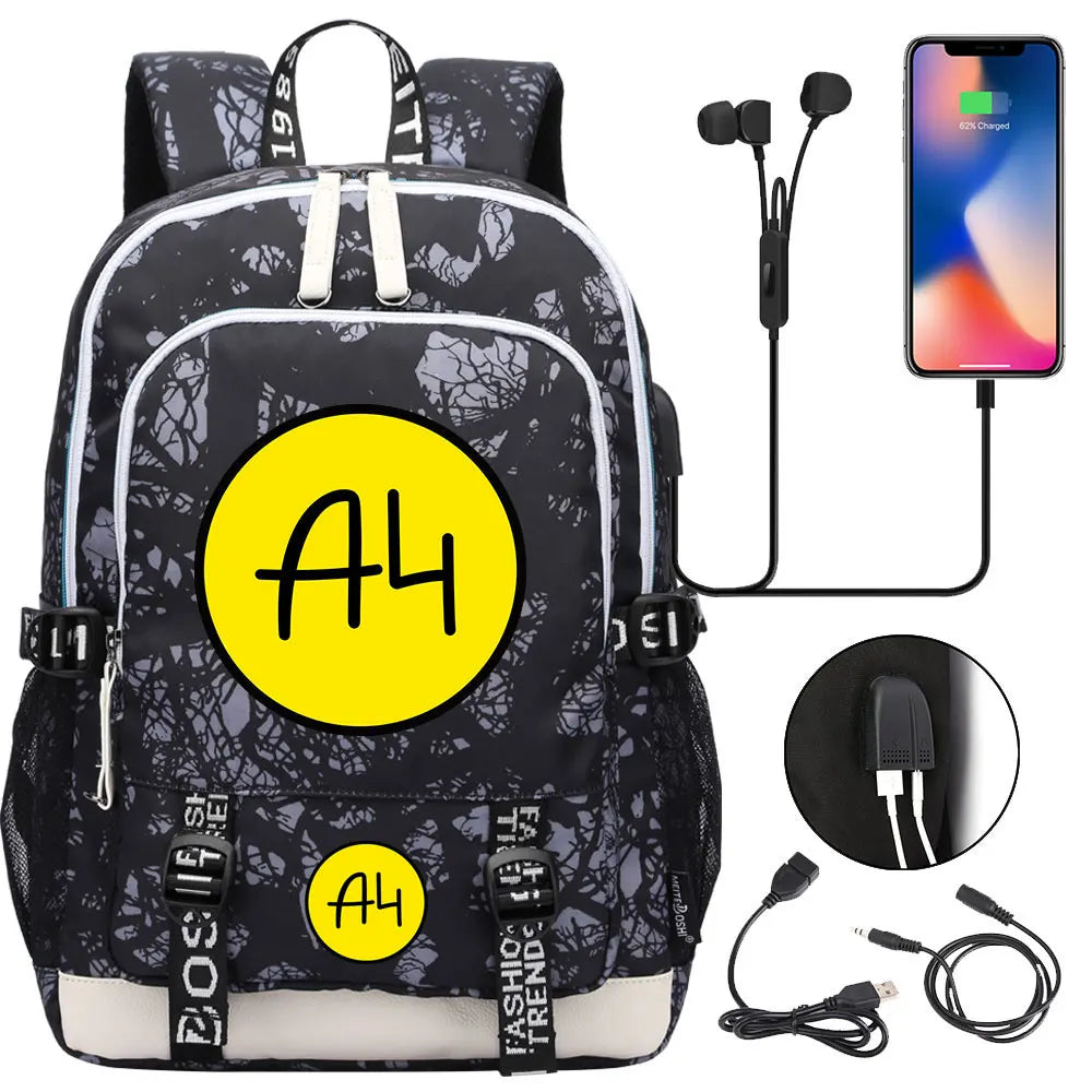 New Teenager USB Charging Laptop Backpack Women Men Rucksack Boys Girls Kids School Book Bag Mochila Travel Bagpack A4 Vlad