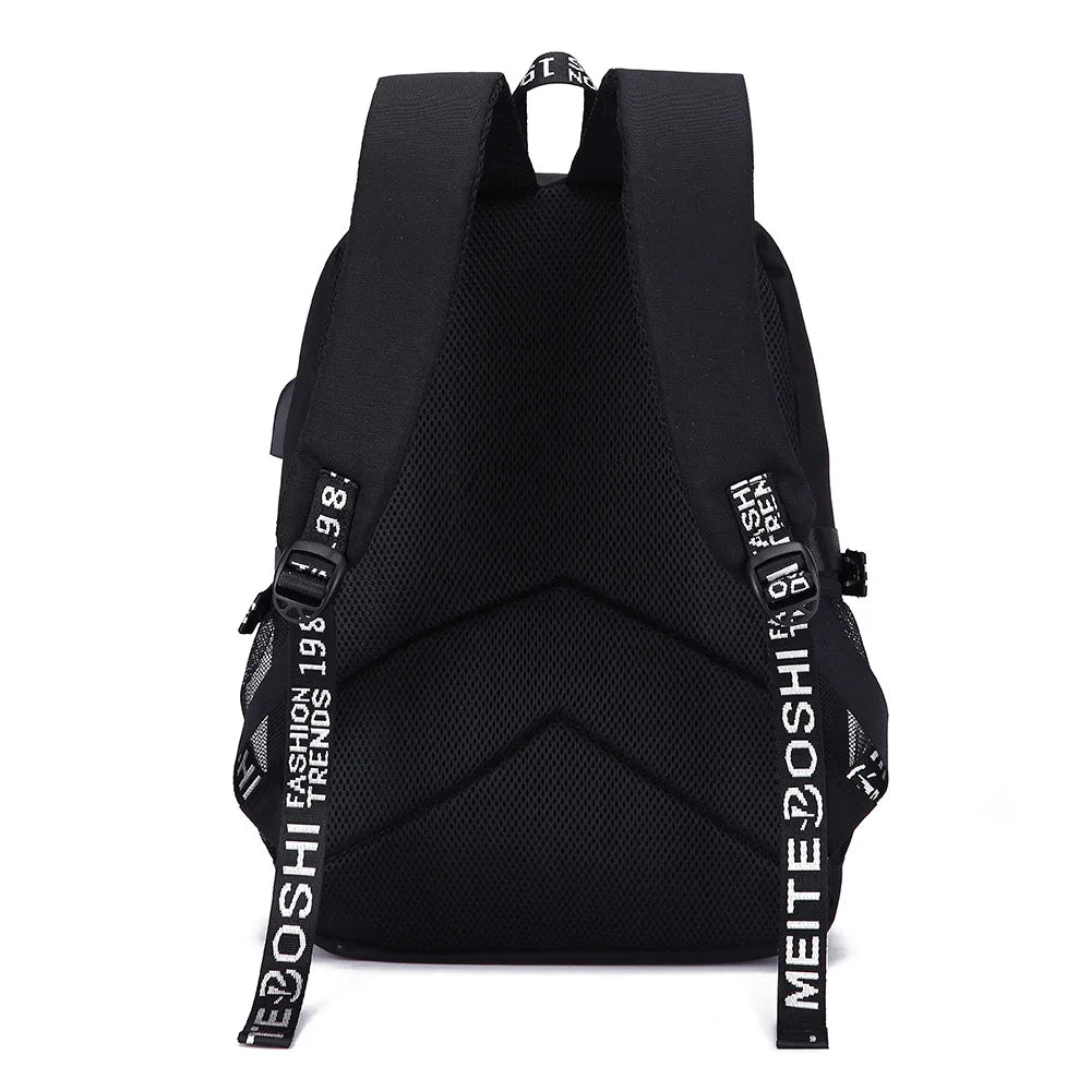 New Teenager USB Charging Laptop Backpack Women Men Rucksack Boys Girls Kids School Book Bag Mochila Travel Bagpack A4 Vlad