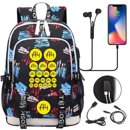 New Teenager USB Charging Laptop Backpack Women Men Rucksack Boys Girls Kids School Book Bag Mochila Travel Bagpack A4 Vlad