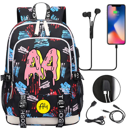 New Teenager USB Charging Laptop Backpack Women Men Rucksack Boys Girls Kids School Book Bag Mochila Travel Bagpack A4 Vlad