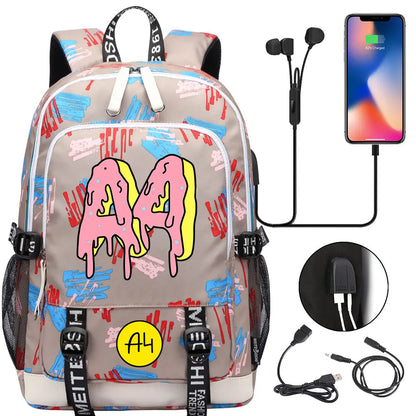 New Teenager USB Charging Laptop Backpack Women Men Rucksack Boys Girls Kids School Book Bag Mochila Travel Bagpack A4 Vlad