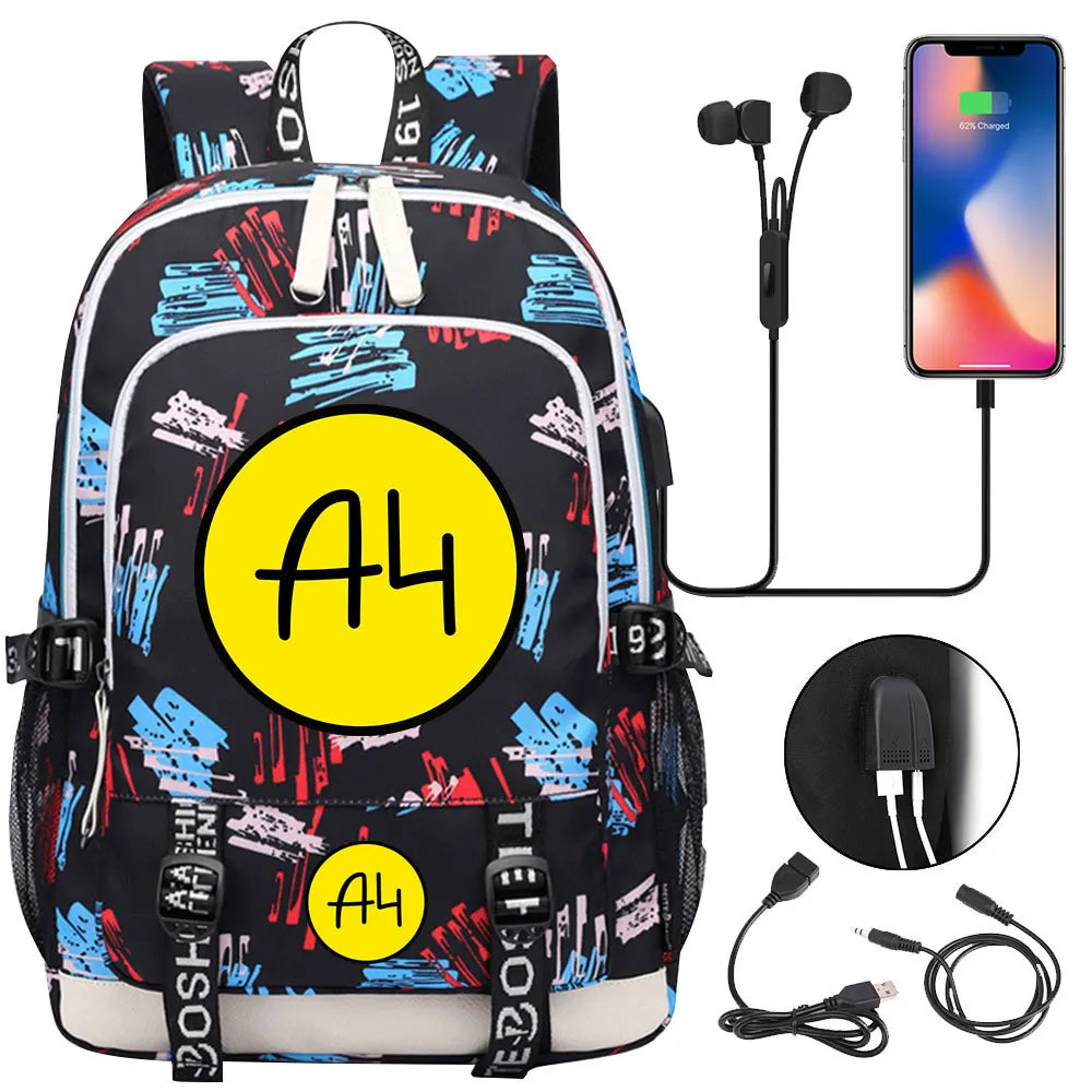 New Teenager USB Charging Laptop Backpack Women Men Rucksack Boys Girls Kids School Book Bag Mochila Travel Bagpack A4 Vlad