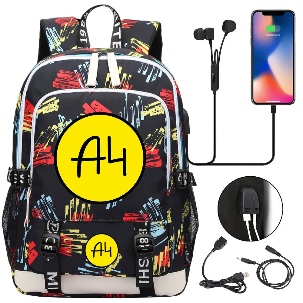 New Teenager USB Charging Laptop Backpack Women Men Rucksack Boys Girls Kids School Book Bag Mochila Travel Bagpack A4 Vlad