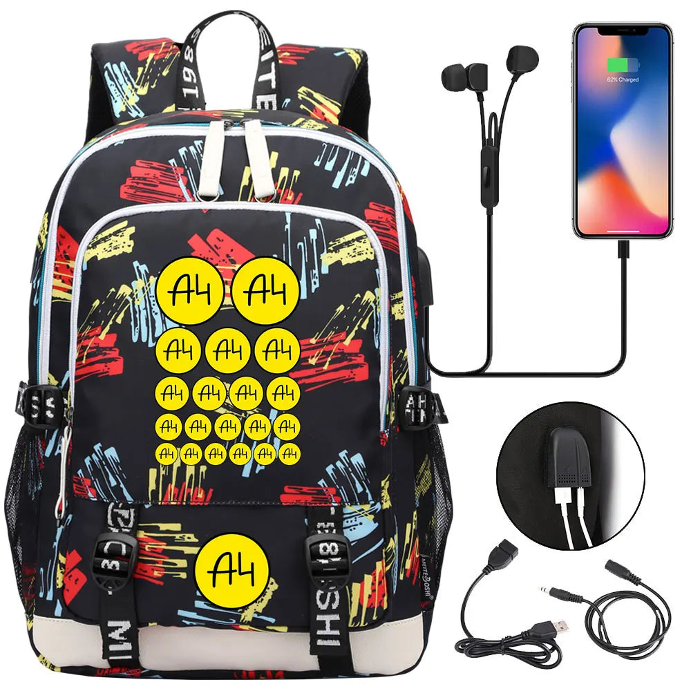 New Teenager USB Charging Laptop Backpack Women Men Rucksack Boys Girls Kids School Book Bag Mochila Travel Bagpack A4 Vlad
