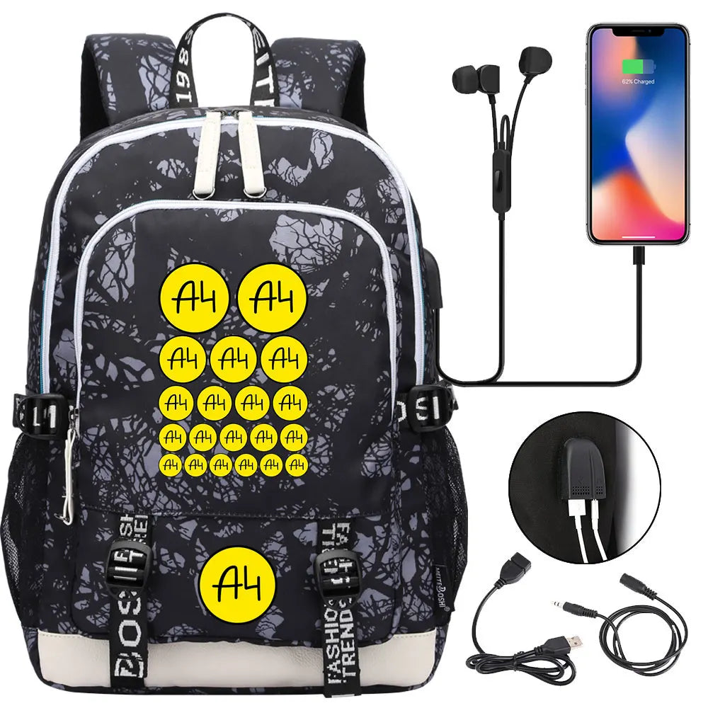 New Teenager USB Charging Laptop Backpack Women Men Rucksack Boys Girls Kids School Book Bag Mochila Travel Bagpack A4 Vlad