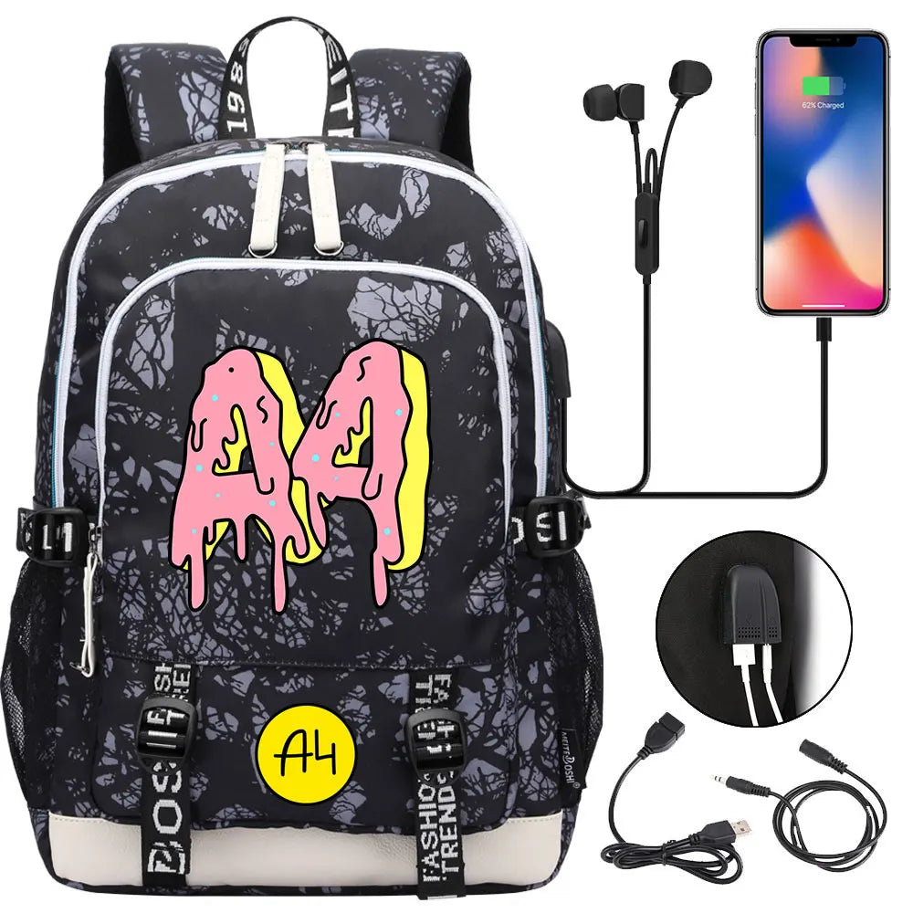 New Teenager USB Charging Laptop Backpack Women Men Rucksack Boys Girls Kids School Book Bag Mochila Travel Bagpack A4 Vlad