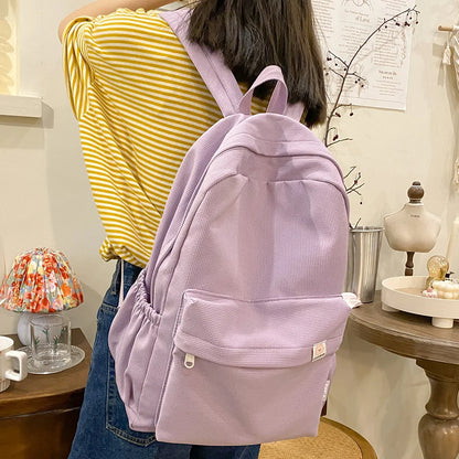 New Travel Women Kawaii Solid Color Book Bag Fashion Ladies Student Backpack Cool Girl College Bags Female Laptop Cute Backpacks