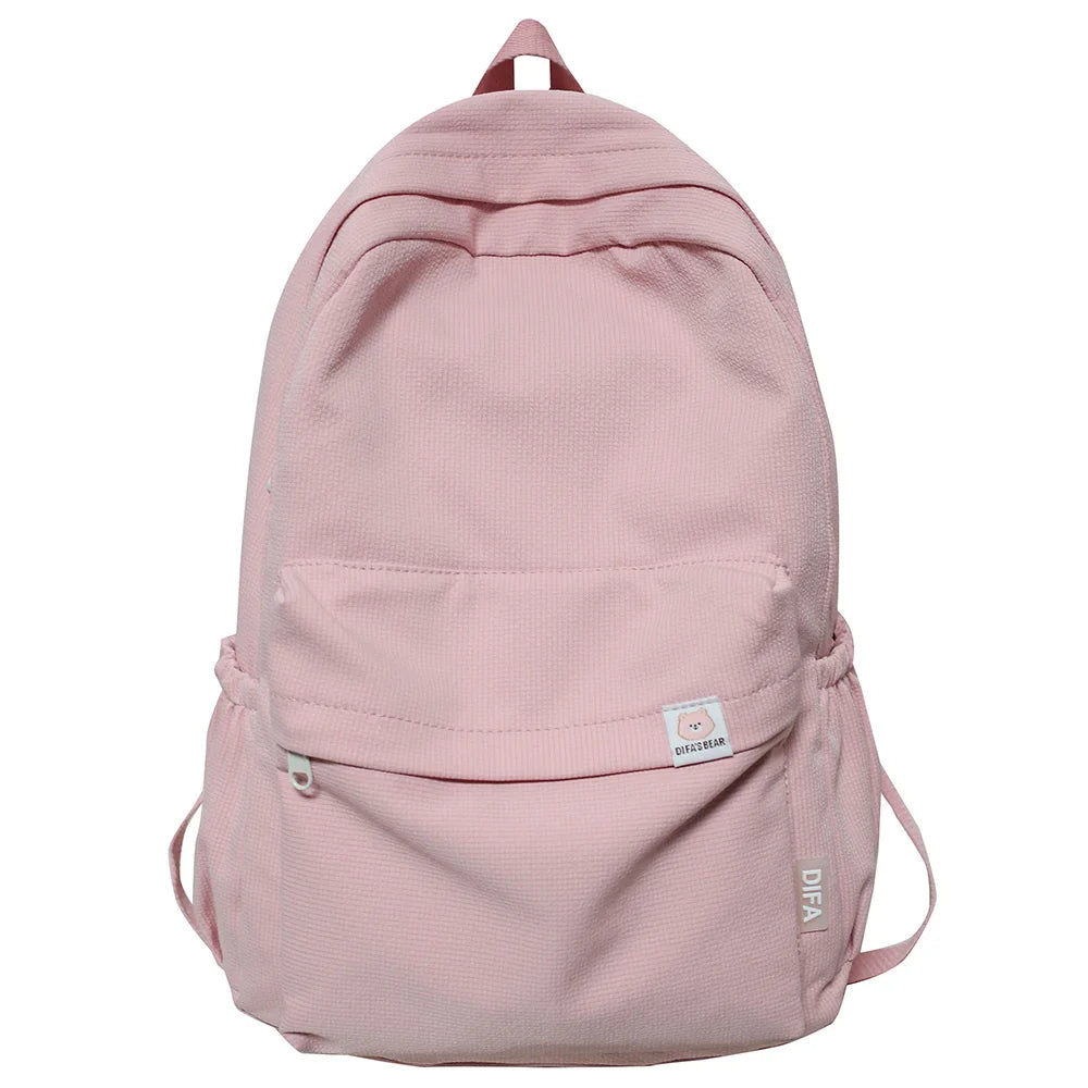 New Travel Women Kawaii Solid Color Book Bag Fashion Ladies Student Backpack Cool Girl College Bags Female Laptop Cute Backpacks