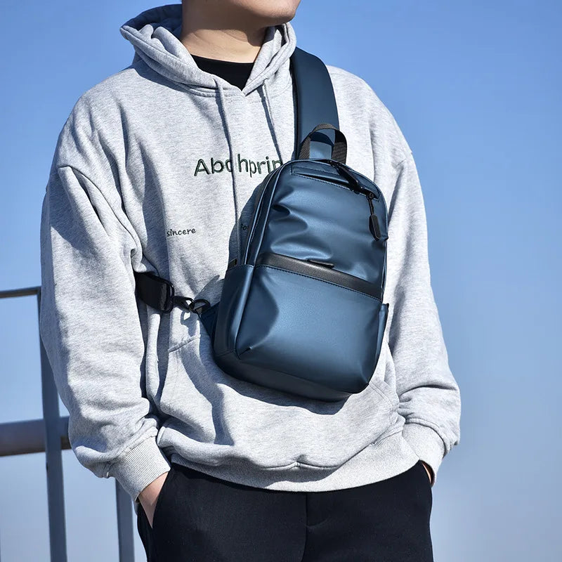 New Trend Men's Chest Bag Fashion Male Single Shoulder Bag Large Capacity Casual Cross Bag Boy Travel Casual Handbag Bolsas