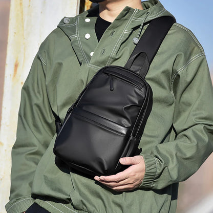 New Trend Men's Chest Bag Fashion Male Single Shoulder Bag Large Capacity Casual Cross Bag Boy Travel Casual Handbag Bolsas