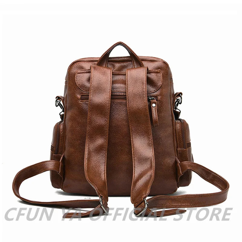 New Trend Women Backpack Rivet PU Leather Ladies Backpacks Shoulder Bags Teenage Girl School Bags Mochilas Rucksacks Backbag