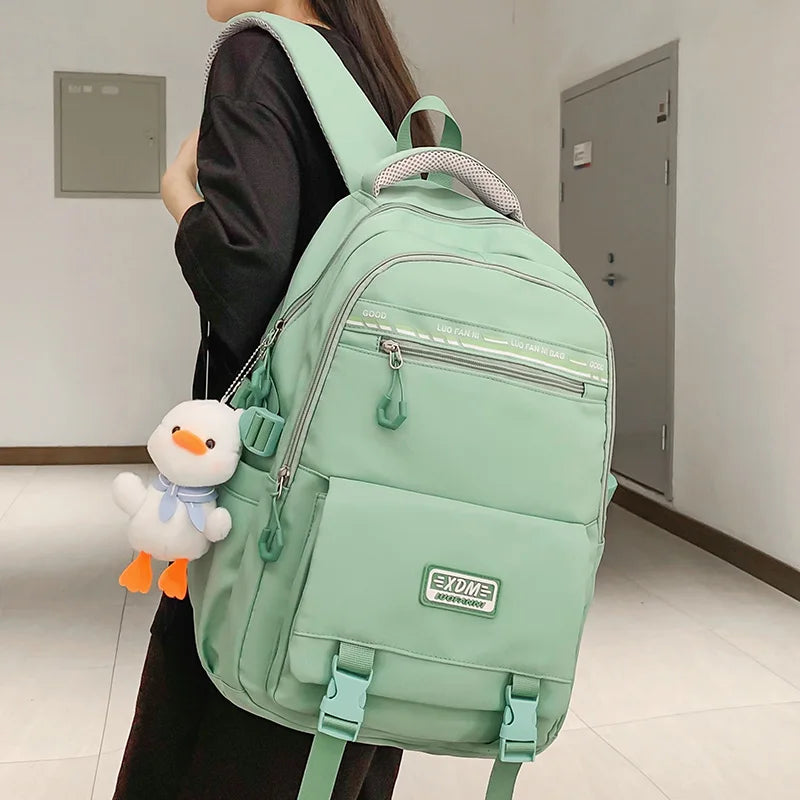New Trendy Female High Capacity Travel College Backpack Women Laptop School Bag Fashion Girl Book Packet Lady Leisure Kawaii Bag