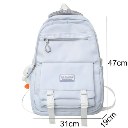 New Trendy Female High Capacity Travel College Backpack Women Laptop School Bag Fashion Girl Book Packet Lady Leisure Kawaii Bag