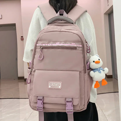 New Trendy Female High Capacity Travel College Backpack Women Laptop School Bag Fashion Girl Book Packet Lady Leisure Kawaii Bag