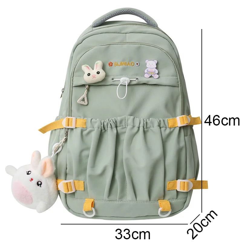 New Trendy Women Waterproof Laptop High Capacity School Bags Female Fashion College Backpack Cool Lady Cute Girl Travel Book Bag