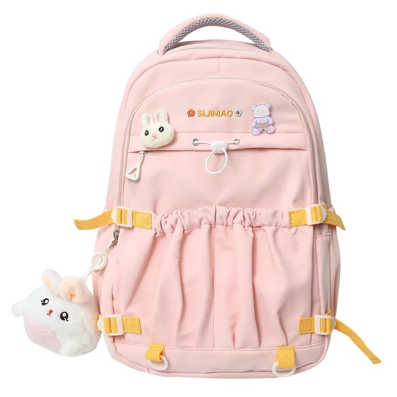 New Trendy Women Waterproof Laptop High Capacity School Bags Female Fashion College Backpack Cool Lady Cute Girl Travel Book Bag