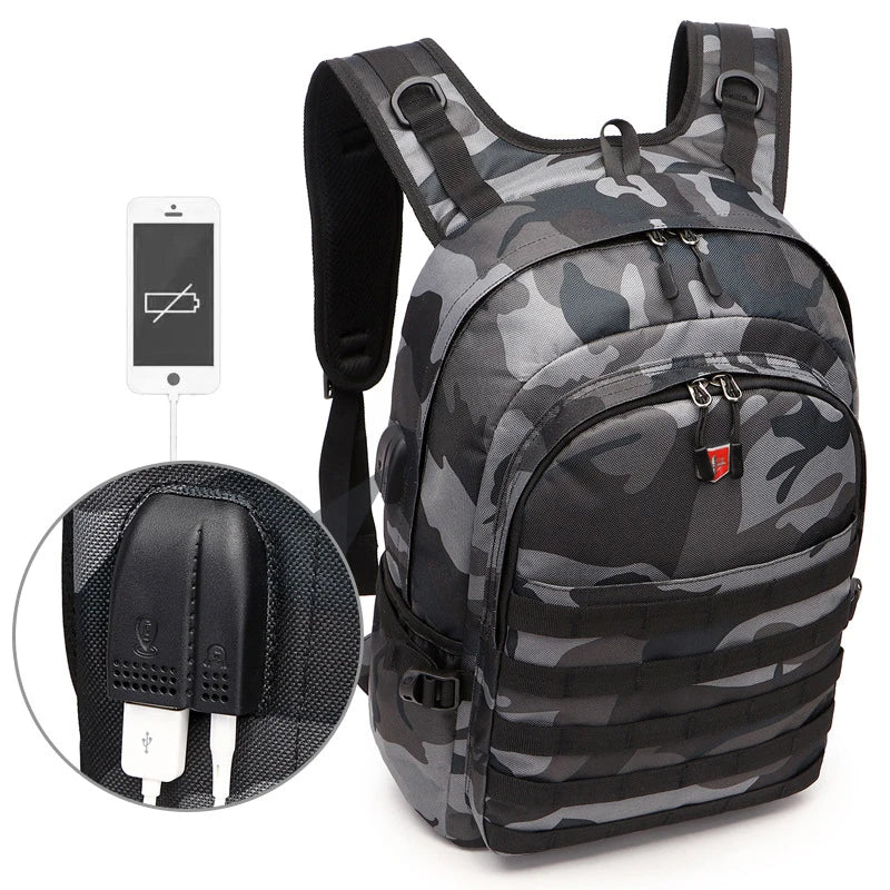 New USB Charging Men Backpack 15.6 Inch laptop Bag Multi-functional School Bags level 3 Backpacks Oxford Travel bagpack mochila