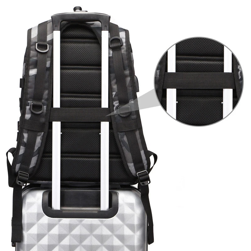 New USB Charging Men Backpack 15.6 Inch laptop Bag Multi-functional School Bags level 3 Backpacks Oxford Travel bagpack mochila