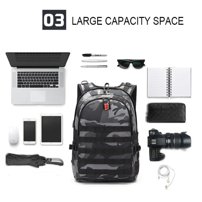 New USB Charging Men Backpack 15.6 Inch laptop Bag Multi-functional School Bags level 3 Backpacks Oxford Travel bagpack mochila