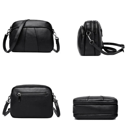 New Vintage Crossbody Cowhide Cell Phone Shoulder Bag Genuine Leather Messenger Bags Fashion Daily Use For Women Wallet HandBags