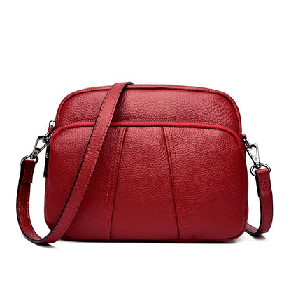 New Vintage Crossbody Cowhide Cell Phone Shoulder Bag Genuine Leather Messenger Bags Fashion Daily Use For Women Wallet HandBags