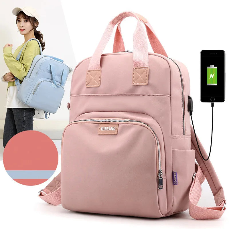 New Waterproof Nylon Backpack for Women School Shoulder Bag Bagpack for Teenage Girls Female Travel Backpacks mochila