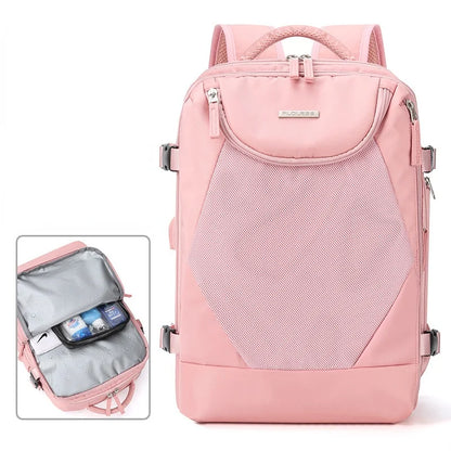 New Waterproof Women Travel Backpack High Quality Multifunction 15.6 Inch Business Laptop Backpacks WIth Independent Shoe Bag