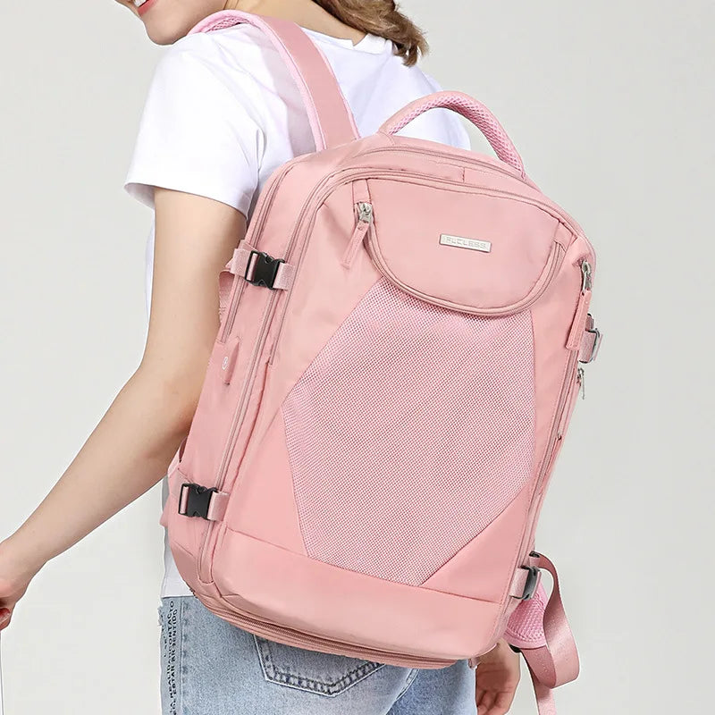 New Waterproof Women Travel Backpack High Quality Multifunction 15.6 Inch Business Laptop Backpacks WIth Independent Shoe Bag