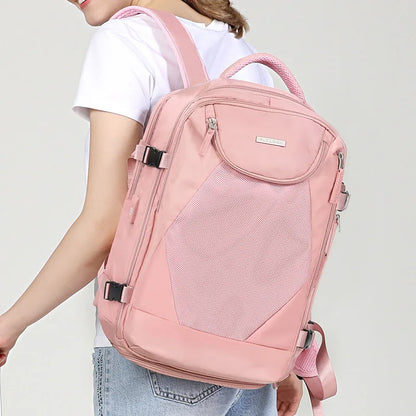 New Waterproof Women Travel Backpack High Quality Multifunction 15.6 Inch Business Laptop Backpacks WIth Independent Shoe Bag