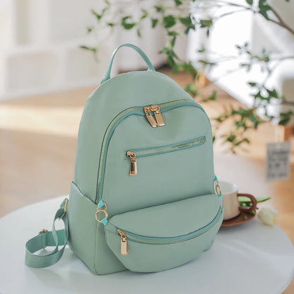 New Woman Backpacks Lady Nylon Backpacks with Detachable Storage Pocket Female 2 Pcs Set Travel Backpack Women Shoulder Bags