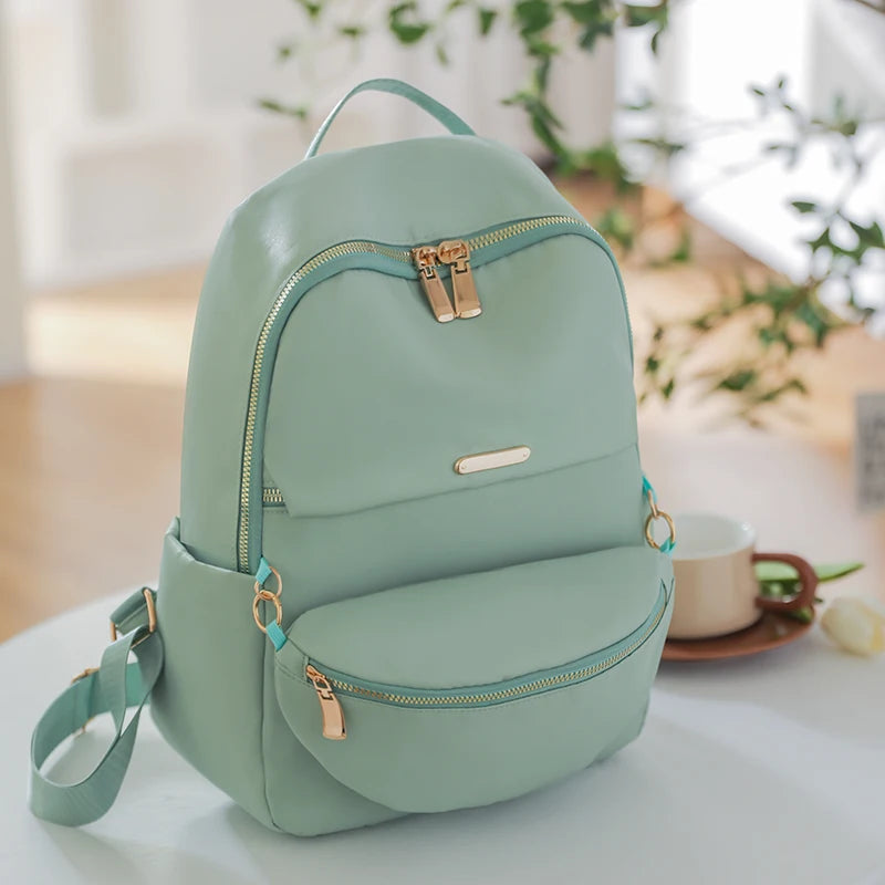 New Woman Backpacks Lady Nylon Backpacks with Detachable Storage Pocket Female 2 Pcs Set Waterproof Backpack Women Shoulder Bags