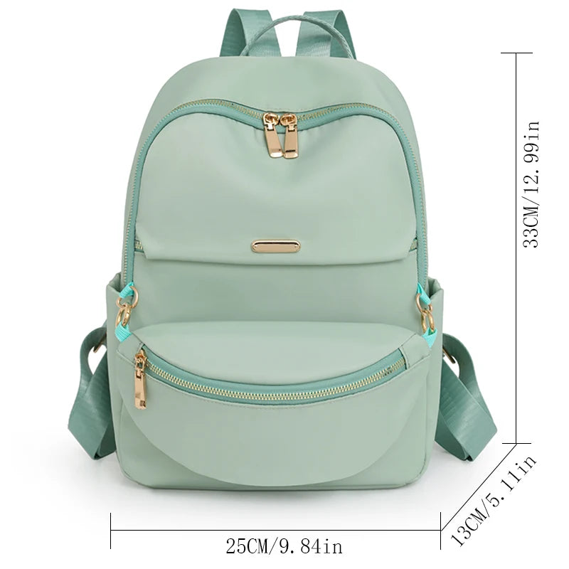 New Woman Backpacks Lady Nylon Backpacks with Detachable Storage Pocket Female 2 Pcs Set Waterproof Backpack Women Shoulder Bags