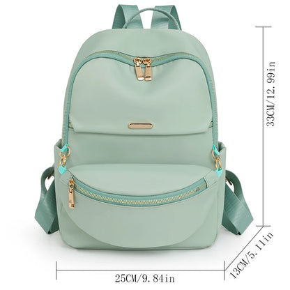 New Woman Backpacks Lady Nylon Backpacks with Detachable Storage Pocket Female 2 Pcs Set Waterproof Backpack Women Shoulder Bags