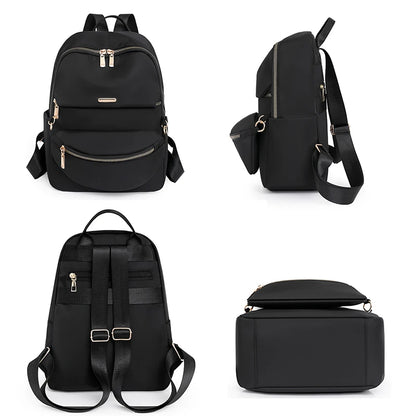 New Woman Backpacks Lady Nylon Backpacks with Detachable Storage Pocket Female 2 Pcs Set Waterproof Backpack Women Shoulder Bags