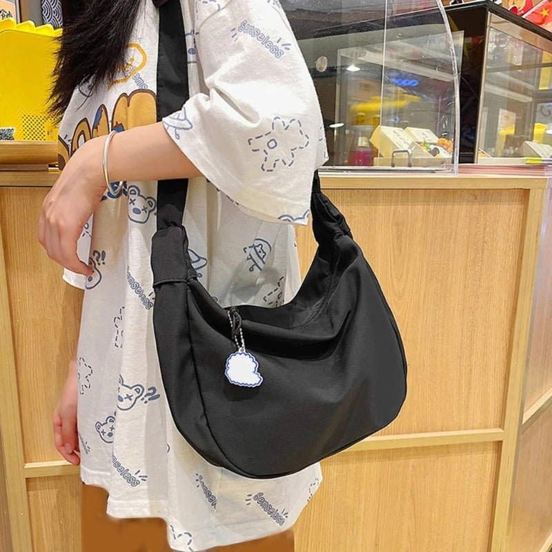 New Women Bags Japanese Harajuku Simple Shoulder Bag All-matching Solid Korean-Styleins Girl Messenger Bag Dating Crossbody Bags