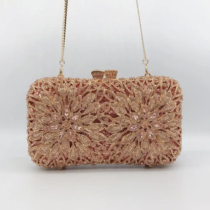 New Women Crystal Prom Clutch Purse Female Prom Purses Bridal Shoulder Bag Women's Handbags Rhinestone Evening Bags High Quality