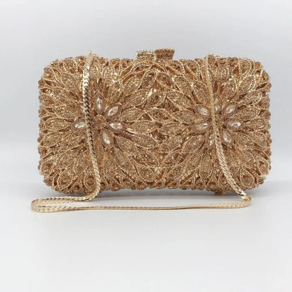 New Women Crystal Prom Clutch Purse Female Prom Purses Bridal Shoulder Bag Women's Handbags Rhinestone Evening Bags High Quality