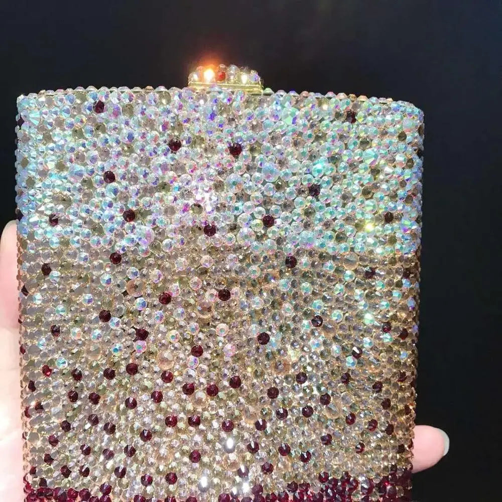 New Women Evening Bags with Handle Chain Shoulder bags Handbags Woman Designer Rhinestones Evening bag Party clutches Bags purse