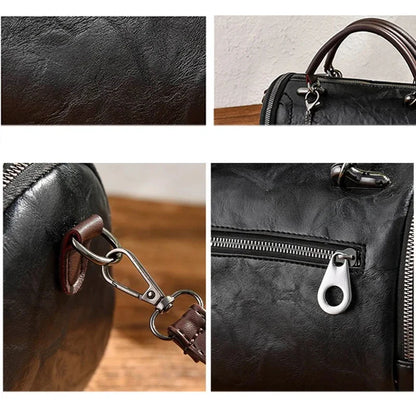New Women Flowers Pendant PU Leather Single Shoulder Handbag Fashion Ladies Boston Totes Crossbody Messenger Bag for Female