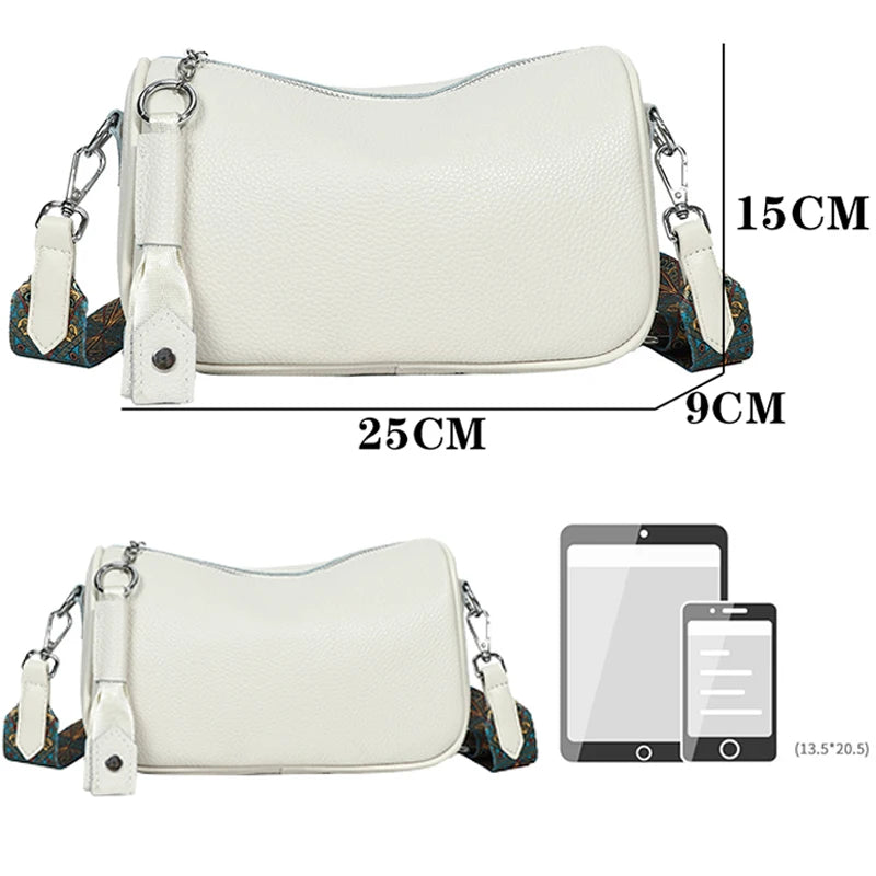 New Women Genuine Leather Shoulder Bags Female Multifunctional Large Capacity Shoulder Bags Fashion Crossbody Bags For Ladies