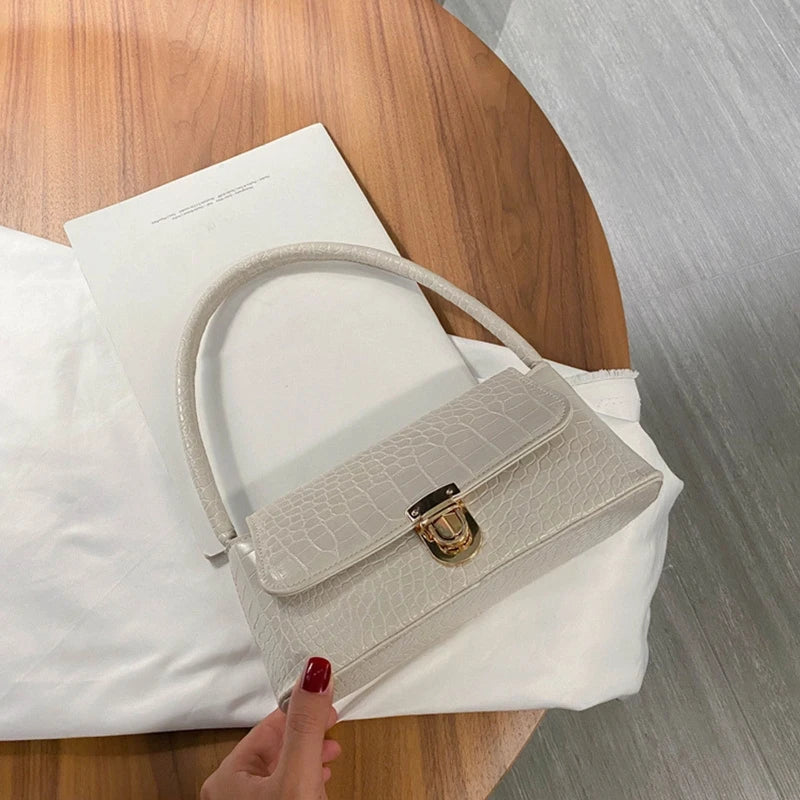 New Women Handbag Exquisite Retro PU-leather Shoulder Bag Stylish Underarm Bag Casual Solid Color Dating Shopping Fashion Bags