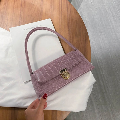 New Women Handbag Exquisite Retro PU-leather Shoulder Bag Stylish Underarm Bag Casual Solid Color Dating Shopping Fashion Bags