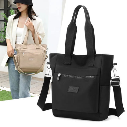 New Women Handbags Fashion Waterproof Oxford Tote Casual Nylon Shoulder Bag Mummy Large Capacity Canvas Top-handle Travel Bag